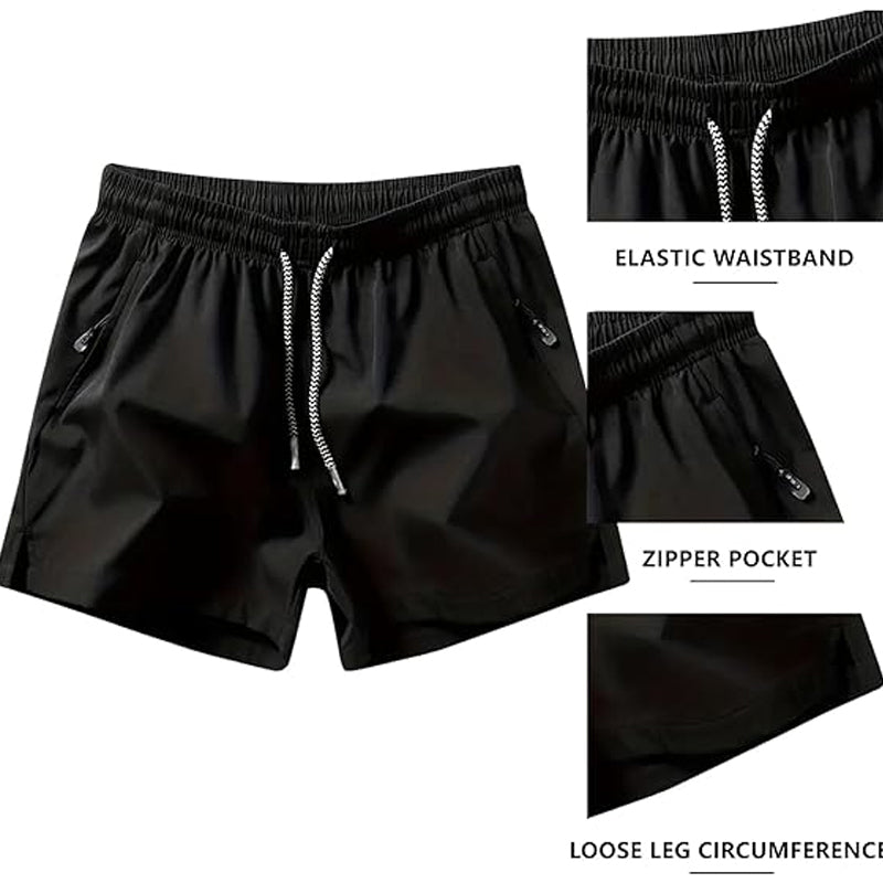 🩳💎 50% RABATT! Schnelltrocknende Herren-Sportshorts – Reißverschlusstaschen, verstellbarer Bund & Cool-Touch-Material 🏃‍♂️✨