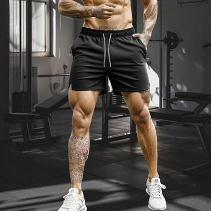 🩳💎 50% RABATT! Schnelltrocknende Herren-Sportshorts – Reißverschlusstaschen, verstellbarer Bund & Cool-Touch-Material 🏃‍♂️✨