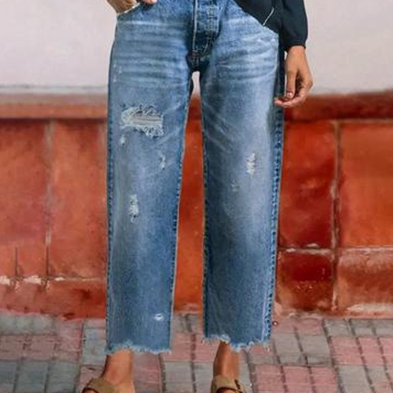 👖✨ 50% RABATT! Damen-Retro-Cropped-Straight-Leg-Jeans – Klassischer Schnitt, moderne Länge & perfekt für Sommer, Freizeit & City-Looks 🔥