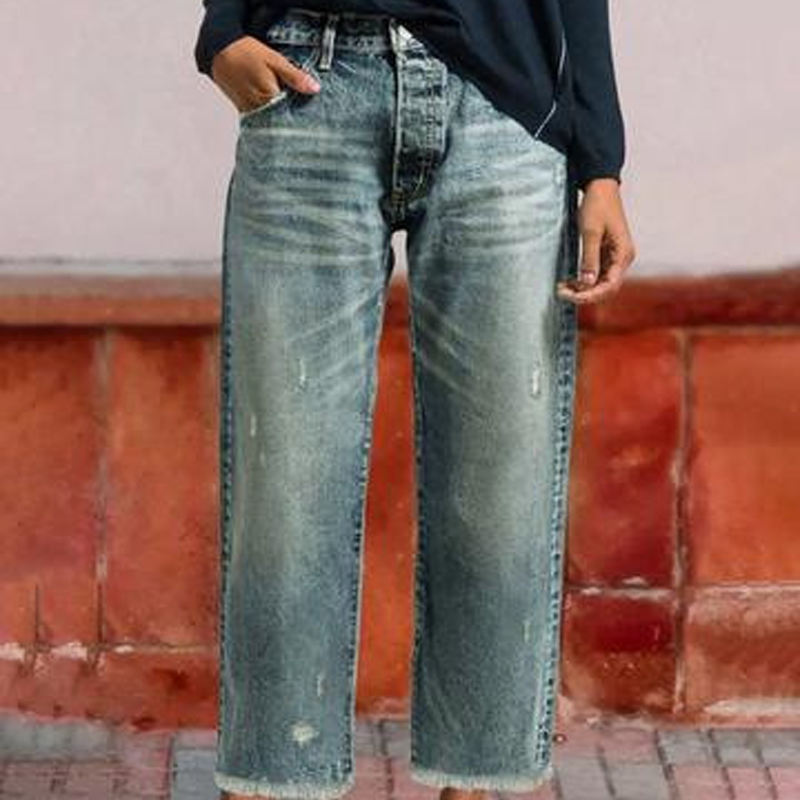 👖✨ 50% RABATT! Damen-Retro-Cropped-Straight-Leg-Jeans – Klassischer Schnitt, moderne Länge & perfekt für Sommer, Freizeit & City-Looks 🔥