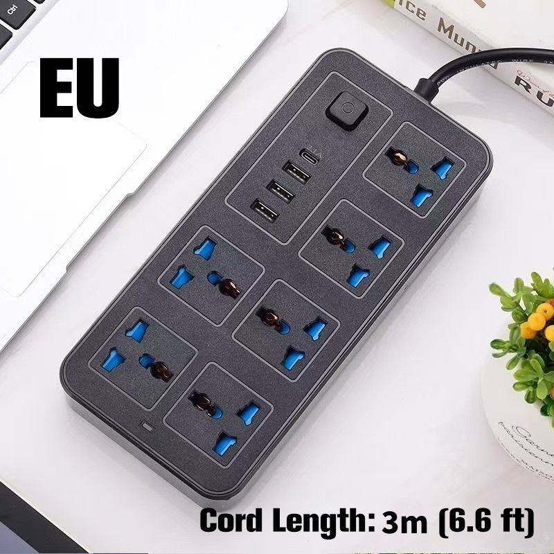 🔌 50 % RABATT ⚡ Mehrfachsteckdose mit langer Verlängerungsschnur – USB-Ports inklusive, Überspannungsschutz & kompaktes Design 📱