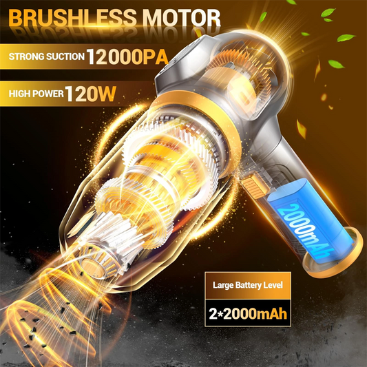 🚗💨 50 % Rabatt!🔋 Kabelloser 4-in-1-Autostaubsauger – Starke Saugkraft, lange Akkulaufzeit, entfernt mühelos Staub, Krümel und Tierhaare – für ein blitzsauberes Auto in wenigen Minuten 🧹✨