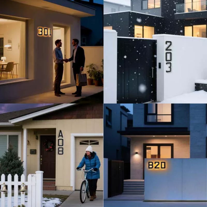 🏠💡 50% RABATT! LED Hausnummer – Wasserdichte, leuchtende Zahlen, 12V Stromversorgung, personalisierbar ✨