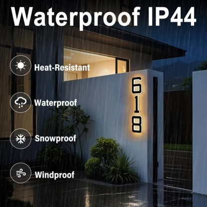 🏠💡 50% RABATT! LED Hausnummer – Wasserdichte, leuchtende Zahlen, 12V Stromversorgung, personalisierbar ✨