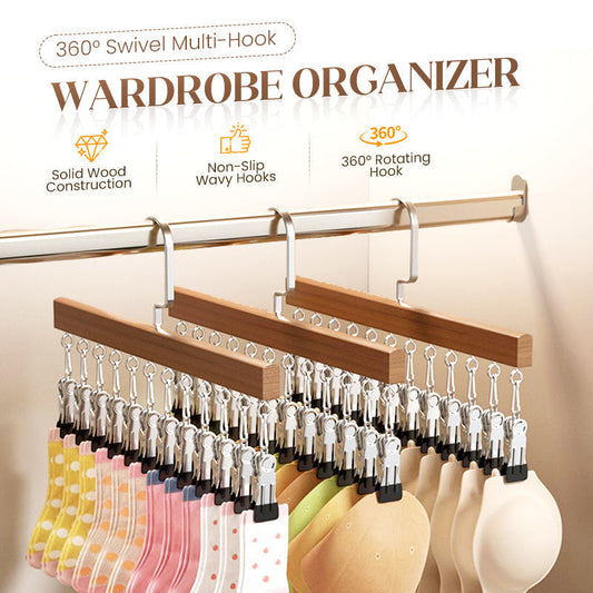 👕🔥 50% RABATT! 360° Drehbarer Mehrfach-Kleiderbügel mit Haken – 10 Clips – Platzsparend & praktisch – Perfekt für Röcke, Hosen, Schals & Accessoires ✨