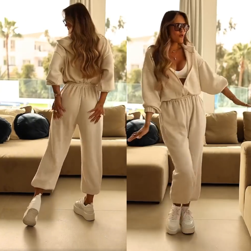 👚 Bequemer Casual Jumpsuit mit Kapuze – Reine Baumwolle, Weite Beine & Praktische Taschen 🌿