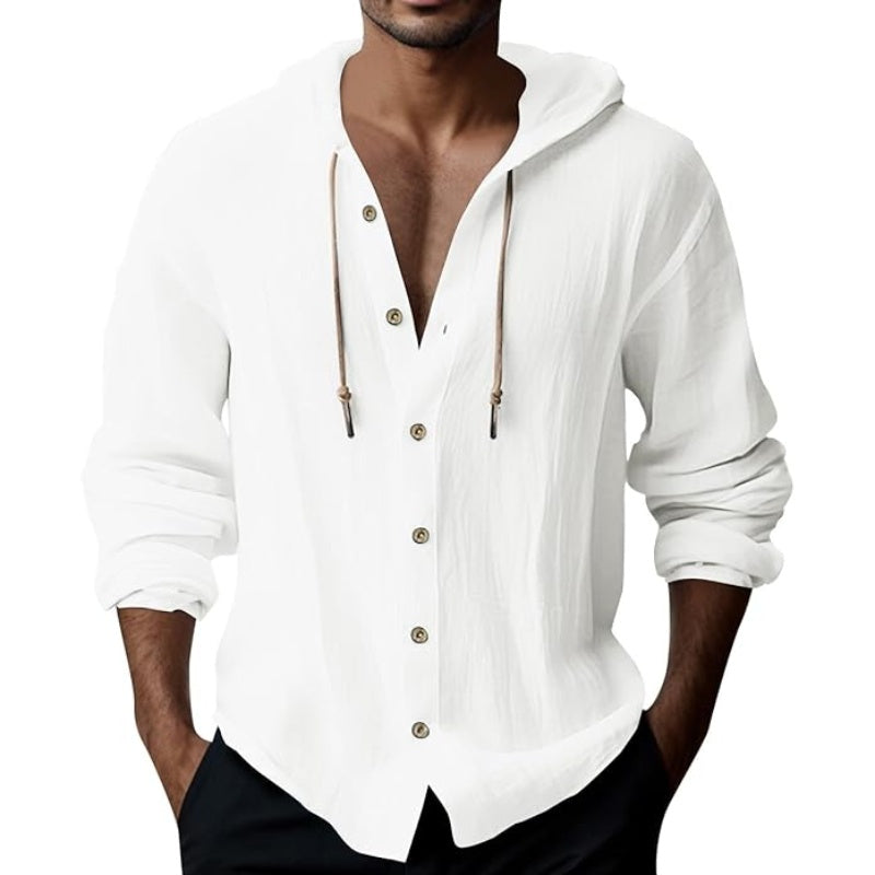 🧥✨ 50% RABATT! Herren Freizeit-Langarm-Kapuzenpullover in Uni-Farbe – Lässig, bequem & perfekt für kühlere Tage 🍂