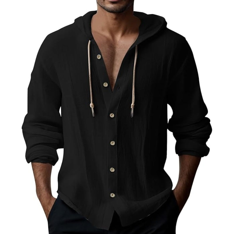 🧥✨ 50% RABATT! Herren Freizeit-Langarm-Kapuzenpullover in Uni-Farbe – Lässig, bequem & perfekt für kühlere Tage 🍂