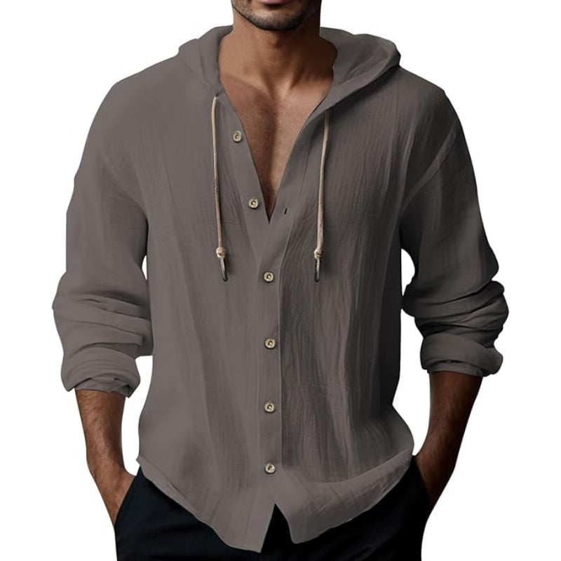 🧥✨ 50% RABATT! Herren Freizeit-Langarm-Kapuzenpullover in Uni-Farbe – Lässig, bequem & perfekt für kühlere Tage 🍂