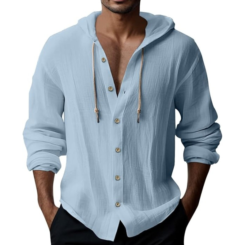 🧥✨ 50% RABATT! Herren Freizeit-Langarm-Kapuzenpullover in Uni-Farbe – Lässig, bequem & perfekt für kühlere Tage 🍂