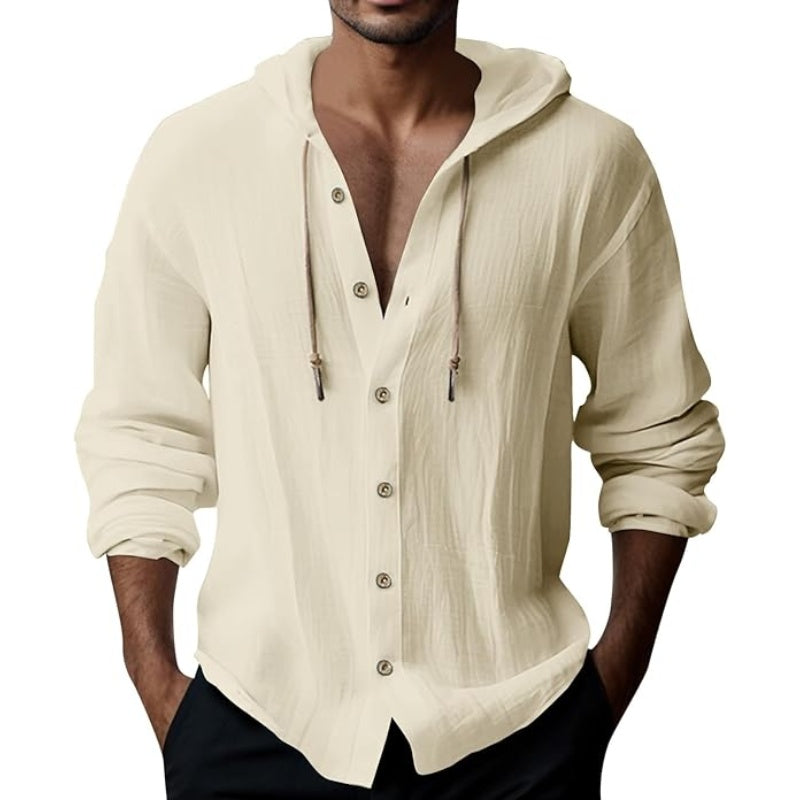 🧥✨ 50% RABATT! Herren Freizeit-Langarm-Kapuzenpullover in Uni-Farbe – Lässig, bequem & perfekt für kühlere Tage 🍂
