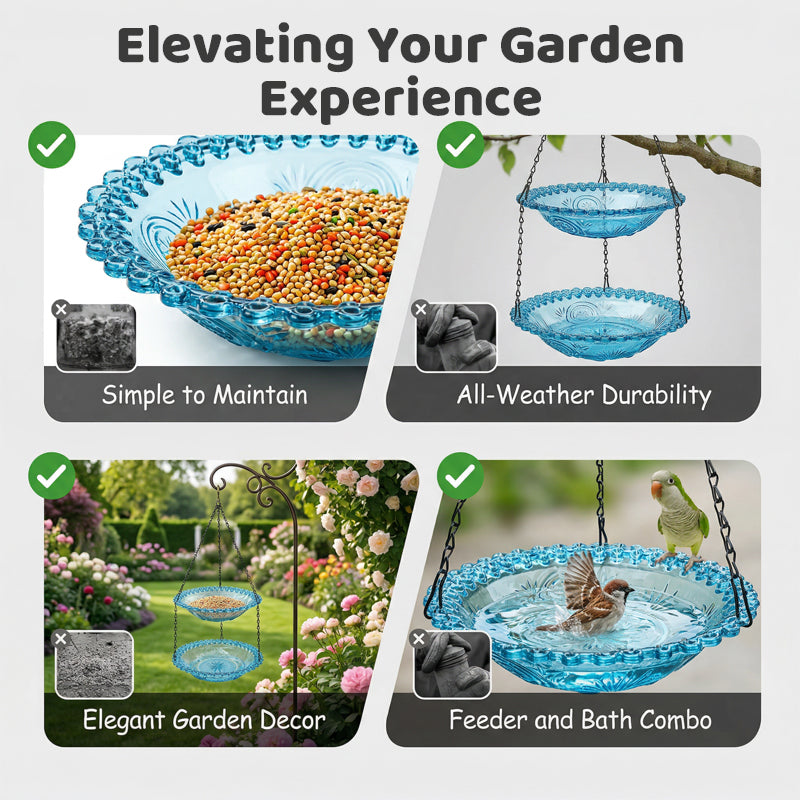 🐦⏳ LIMITIERT – 27% RABATT! Hängende Futterstation & Vogeltränke im Vintage-Stil – Rustikaler Charme für Ihren Garten 🌿