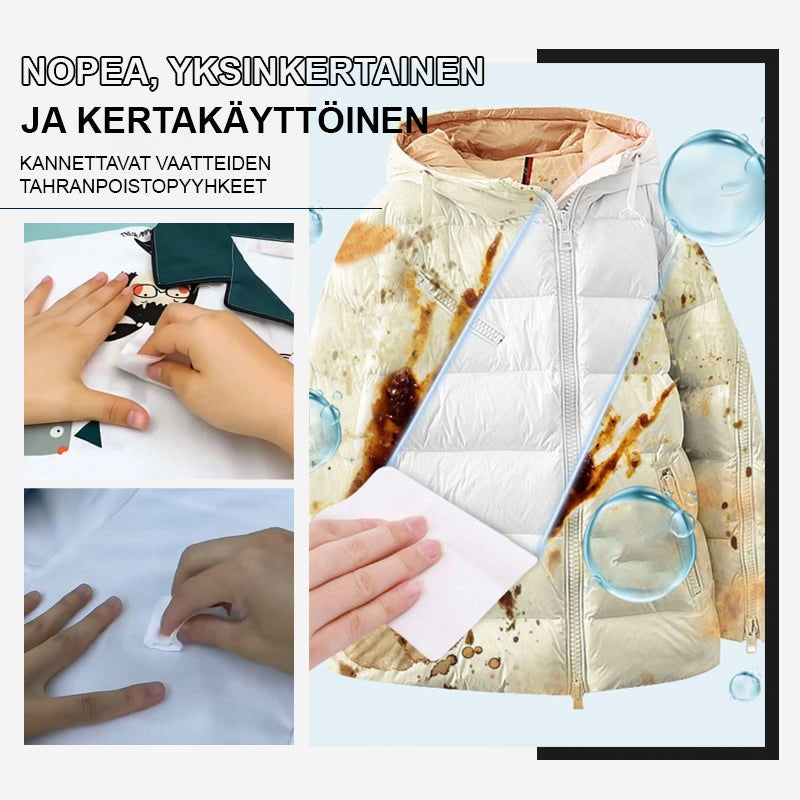 Houstonnd® Tragbare Fleckenentfernungstücher für Kleidung