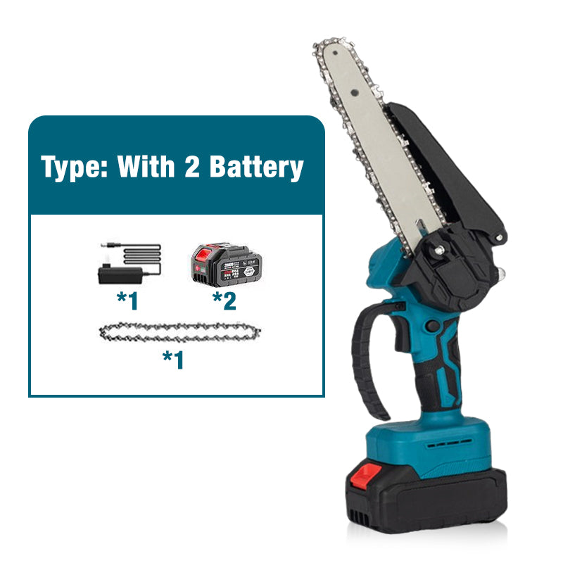 🔥 ZEITLICH BEGRENZTE AKTION: 50 % RABATT! 6-Zoll-Akku-Minikettensäge mit 2 Akkus – Leicht, kabellos & kraftvoll 🪚🌳