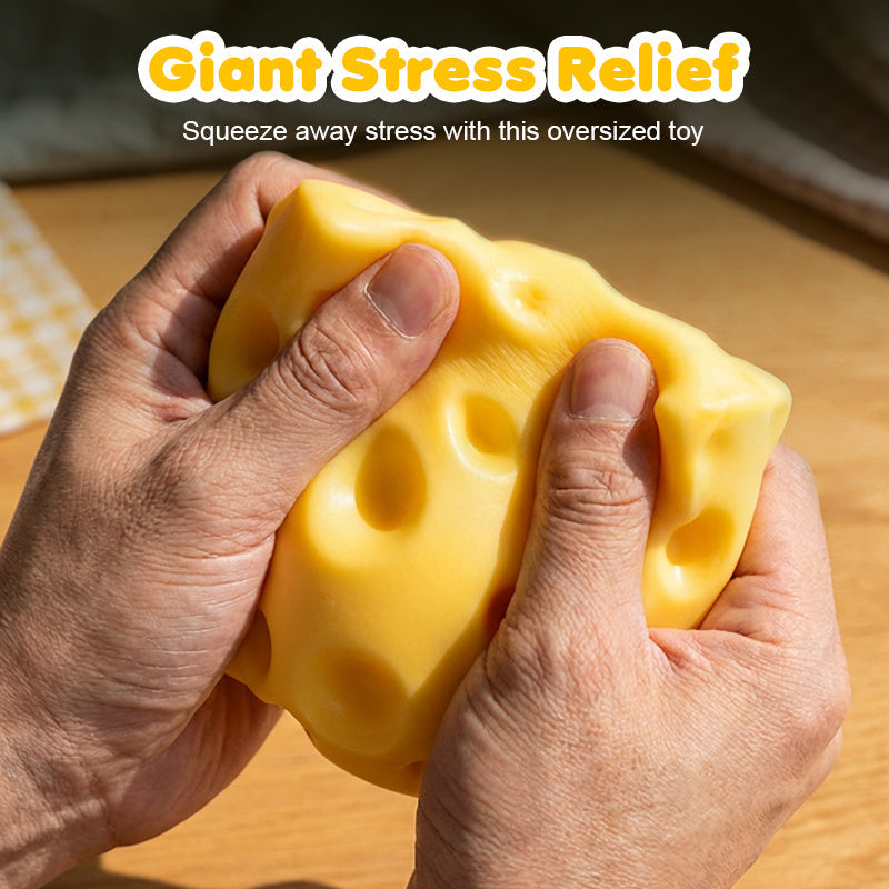 🔥 50% RABATT! 🧀 XXL Käse Squishy – Langsam Rückfedernder Anti-Stress Knautschball | Superweich, Formbar & Unwiderstehlich Zum Kneten