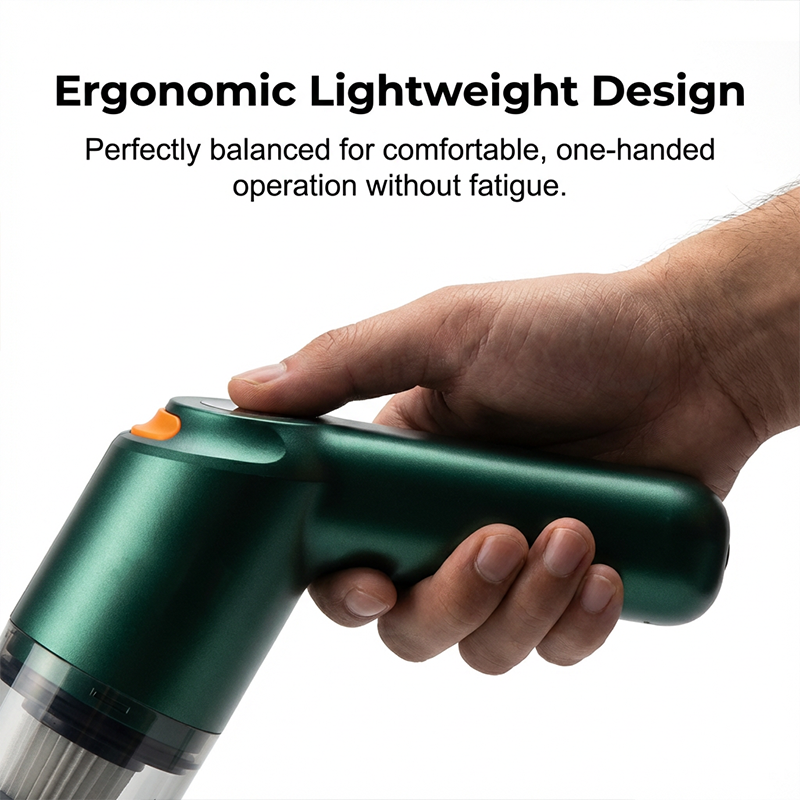 ⏳Zeitlich begrenztes Sonderangebot⏰ Kabelloser Handstaubsauger – 10000 Pa, 120 W, 400 g. 4000-mAh-Akku, 30 Min. Laufzeit. Waschbarer HEPA-Filter. Inkl. Bürste & Breitmauldüse. Weiß/Schwarz/Dunkelgrün ⚡