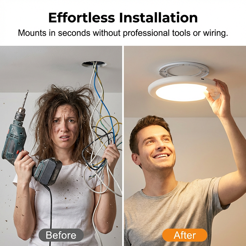 🔥LIMITIERTES ANGEBOT 50% RABATT💡🔋Wiederaufladbare LED-Deckenleuchte mit Bewegungssensor & Fernbedienung – USB-Aufladbar, Farbwechsel, Einfache Montage ✨
