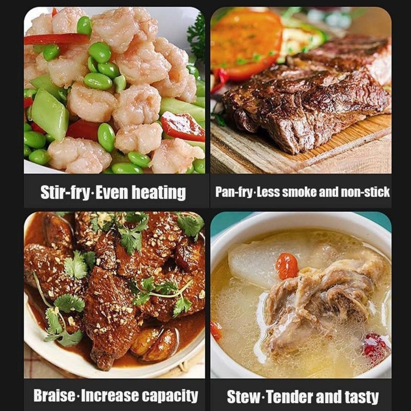 🔥🔥55 % Rabatt 🍳✨Alteisen Wok – Robuster Gusseisenbräter mit Deckel für Braten & Kochen👩‍🍳🍲