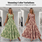 👗✨ 50% RABATT! Damen Maxikleid mit V-Ausschnitt, Blumenmuster & geraffter Taille – Luftig, elegant & perfekt für Sommer, Hochzeit & Party 🔥
