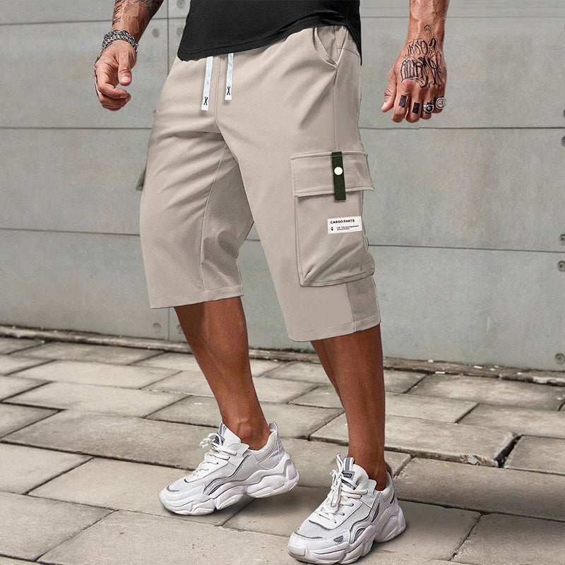 ⏳Begrenzte Zeit 50% Rabatt💥Lässige Herren-Workwear-Hose mit Kordelzug und 7/8-Schnitt