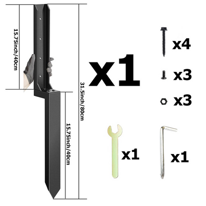 🔩 BODENANKER FÜR ZAUMPFOSTEN (H-TRÄGER) – Kein Ausheben erforderlich, einfache Montage mit nur einem Hammer, rost- & korrosionsbeständig 🏡