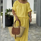 👗💎 50% RABATT! 2-teiliges Damen-Set – U-Ausschnitt, weite Hose & Premium-Stoff – Eleganter Look für Alltag, Büro & besondere Anlässe ✨