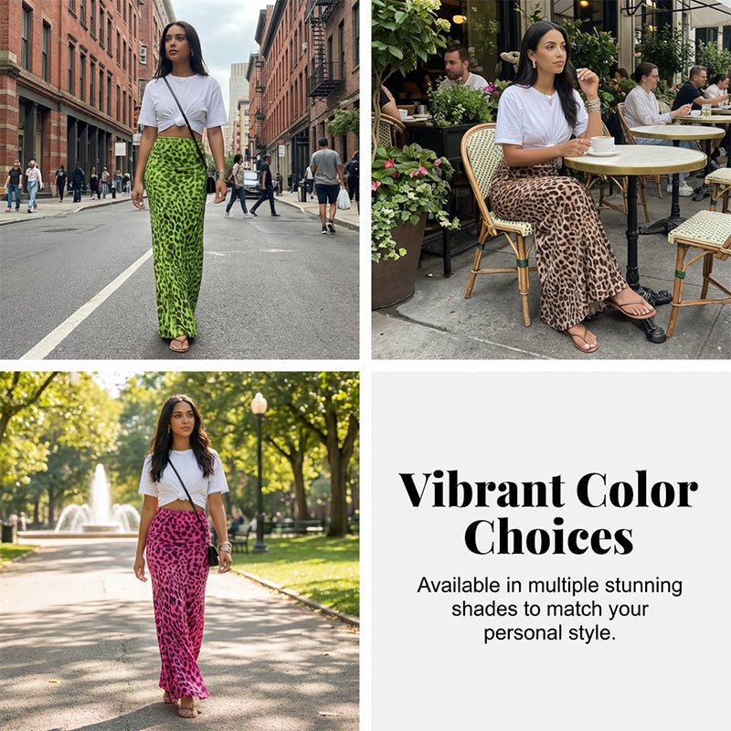 🐆 50% Rabatt! Damen Leopardenrock mit hoher Taille und Fischschwanzschnitt – leicht & knitterarm | vielseitig & beinverlängernd ✨