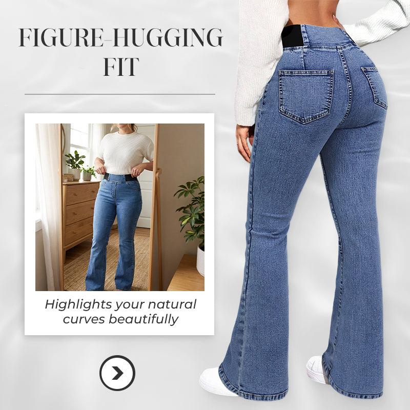 👖 LIMITED-TIME 50% RABATT! ✨ High-Waist Jeans – Stretch, Schlagschnitt, Figurbetont ✨