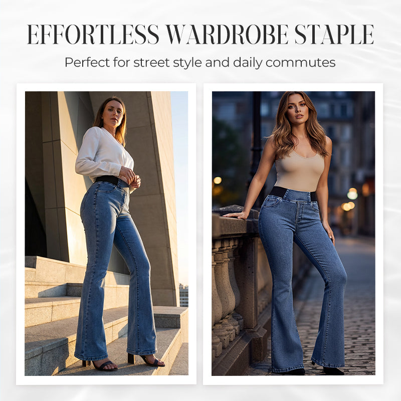 👖 LIMITED-TIME 50% RABATT! ✨ High-Waist Jeans – Stretch, Schlagschnitt, Figurbetont ✨