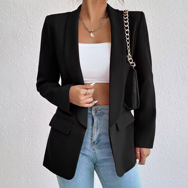 👔✨ 50% RABATT! Einfarbige Anzugjacke für Damen – Klassisch elegant, perfekt für Büro & besondere Anlässe 💼