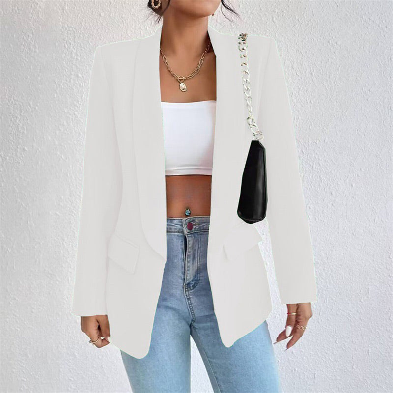 👔✨ 50% RABATT! Einfarbige Anzugjacke für Damen – Klassisch elegant, perfekt für Büro & besondere Anlässe 💼