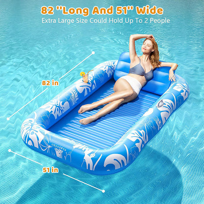 🏊 50% RABATT! 🥳 Aufblasbare Bräu-Liege – Automatische Sprühkühlung & abnehmbares Kissen – Getränkehalter & Sicherheitsgriffe – perfekt für Garten, Pool oder Strand – ideal für zwei Erwachsene 💦