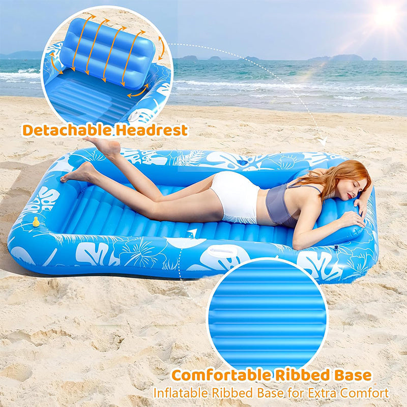 🏊 50% RABATT! 🥳 Aufblasbare Bräu-Liege – Automatische Sprühkühlung & abnehmbares Kissen – Getränkehalter & Sicherheitsgriffe – perfekt für Garten, Pool oder Strand – ideal für zwei Erwachsene 💦
