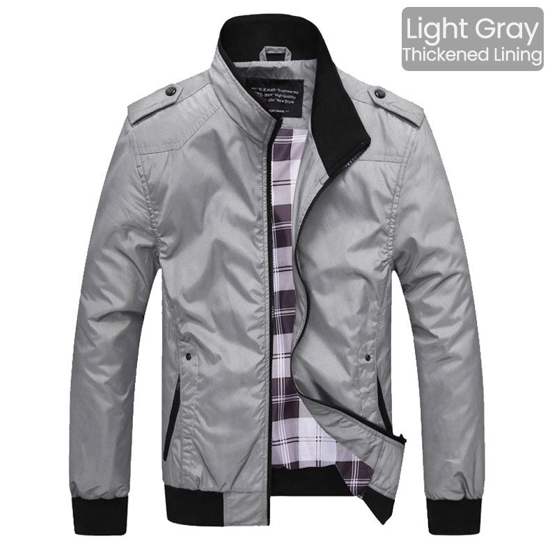 🧥60 % Rabatt! Lässige Business-Jacke für Herren – Elegante Windjacke aus Nylon, mit mehreren Taschen und Stehkragen 🌬️💼
