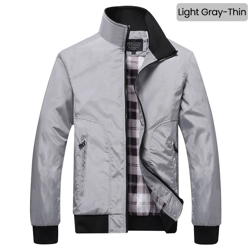 🧥60 % Rabatt! Lässige Business-Jacke für Herren – Elegante Windjacke aus Nylon, mit mehreren Taschen und Stehkragen 🌬️💼
