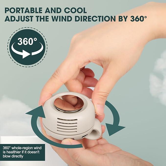 🌀 50% RABATT! ❄️ 360° drehbarer tragbarer Mini-Clip-Ventilator – Starker Luftstrom, wiederaufladbar & perfekt für Kinderwagen, Schreibtisch oder Reisen – leise & freihändig 💨