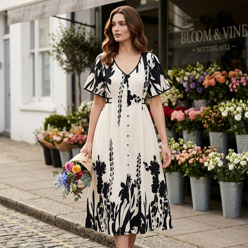 👗✨ HEUTE 50% RABATT! Luftiges Midikleid in A-Linie – Perfekte Passform für jede Figur von S bis 5XL 💃