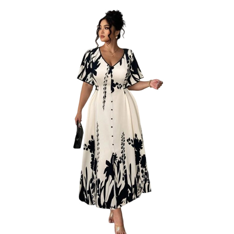 👗✨ HEUTE 50% RABATT! Luftiges Midikleid in A-Linie – Perfekte Passform für jede Figur von S bis 5XL 💃
