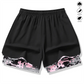 🩳 50 % RABATT AUF 2-IN-1-SPORTSHORTS! 🔥🎗️ Atmungsaktives Material, Camouflage-Futter & Taschen für Damen 🏃‍♀️✨