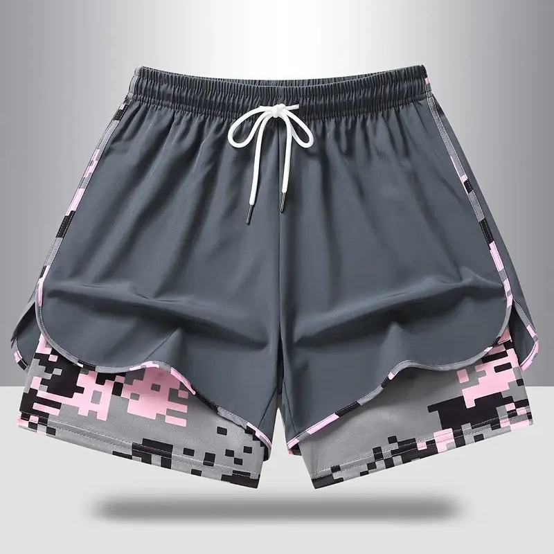 🩳 50 % RABATT AUF 2-IN-1-SPORTSHORTS! 🔥🎗️ Atmungsaktives Material, Camouflage-Futter & Taschen für Damen 🏃‍♀️✨