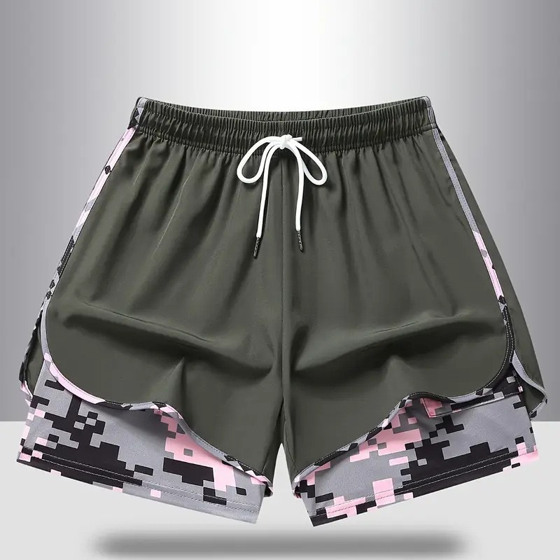 🩳 50 % RABATT AUF 2-IN-1-SPORTSHORTS! 🔥🎗️ Atmungsaktives Material, Camouflage-Futter & Taschen für Damen 🏃‍♀️✨