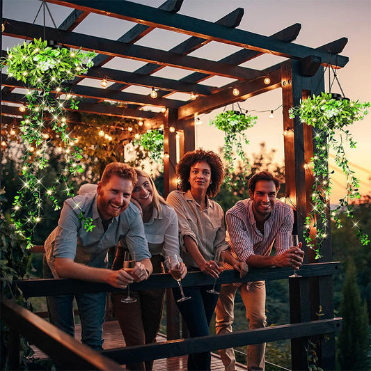 ✨Solarbetriebene Hängelampe aus Milangras🌿Gestalte deinen eigenen gemütlichen Garten💡