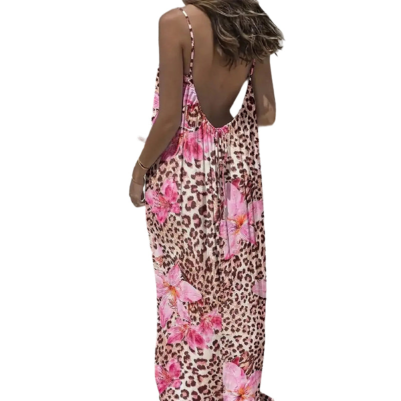 🌿 Sommerlicher Limitierter: U-Ausschnitt rückenfreies Printkleid 👗 | 6 Farben 🌈 | Größen XS-5XL 📏