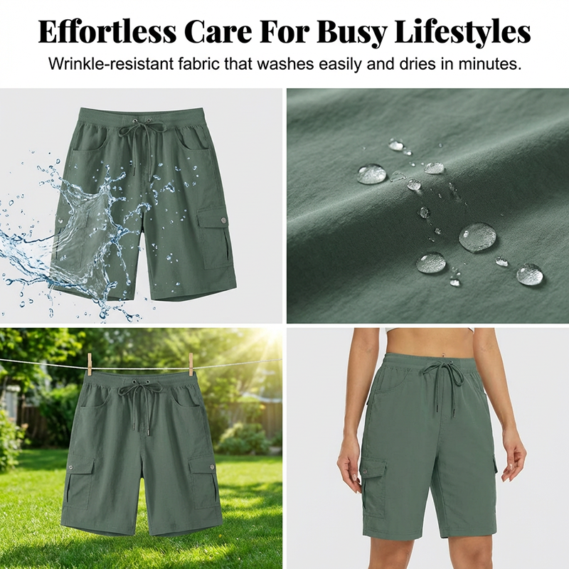 👗🔥 Cargo-Shorts für Damen – Schnelltrocknend, mit praktischen Taschen – bequem & funktional für Freizeit & Reise 🎒✈️