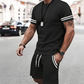 👕 57% RABATT! 🔥 2-teiliges Set aus Gestreiftem T-Shirt & Shorts für Herren – Lässiger Look, Bequemer Schnitt & Perfekt Für Warme Tage ☀️