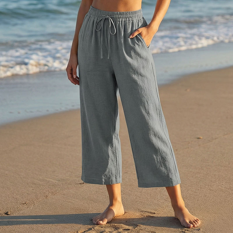 Caprihose für Damen mit Kordelzug und lässigem Schnitt