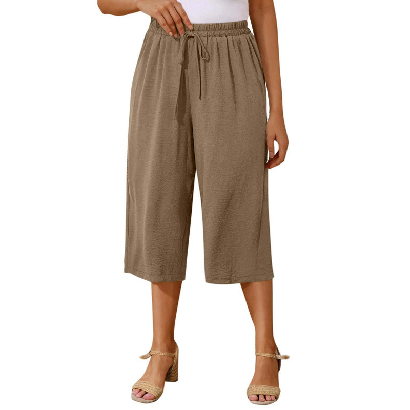 Caprihose für Damen mit Kordelzug und lässigem Schnitt