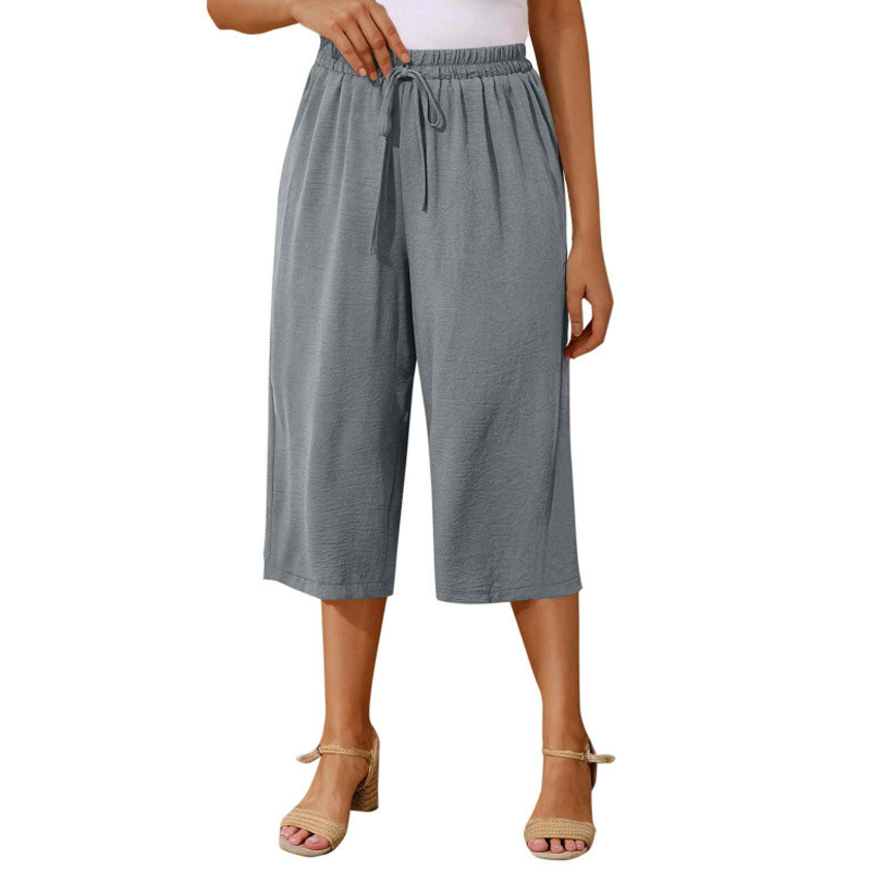 Caprihose für Damen mit Kordelzug und lässigem Schnitt