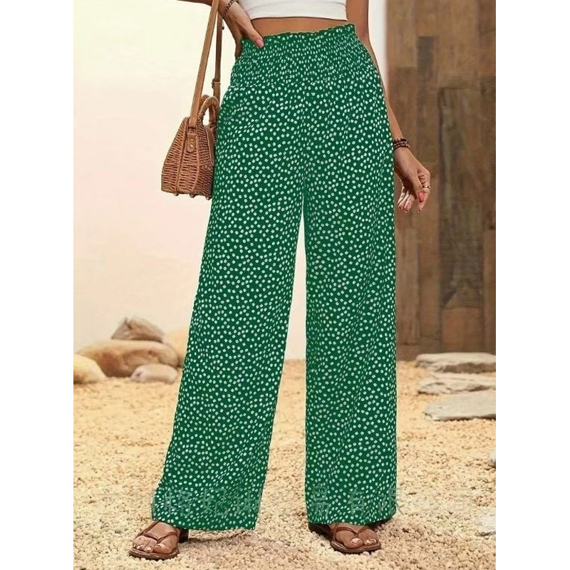 👖🌿 50% RABATT! Damen-Hose mit gerafftem Hohem Bund & Weitem Bein – Leicht, vielseitig & eleganter Oversize-Style ✨