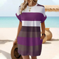 Gestreiftes Freizeit-Midikleid mit lockeren Schnitt & Taschen – bequem, luftig & vielseitig – ideal für den Urlaub & Alltag🌊☀️